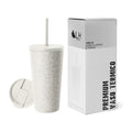 Vaso Termico 460ml 2 Tapas Blanco Leop